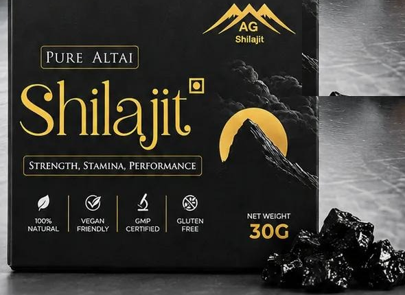 Pure Altai Shilajit box and resin